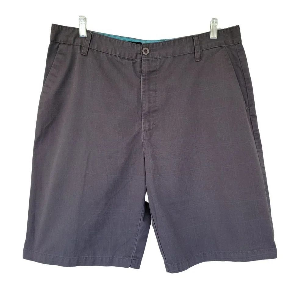 Burnside Bermuda Short Flat Front Mens Size 38 Gray